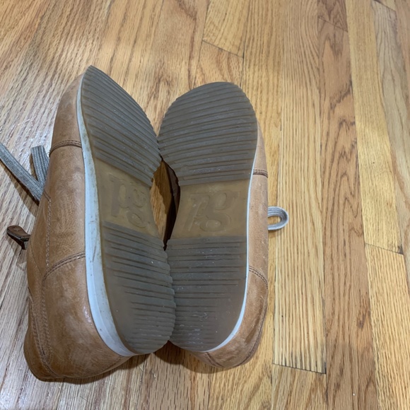 Paul Green Cage leather Sneakers Tan cognac zip lace up Sz 8.5 UK 6 Judy - Picture 15 of 16